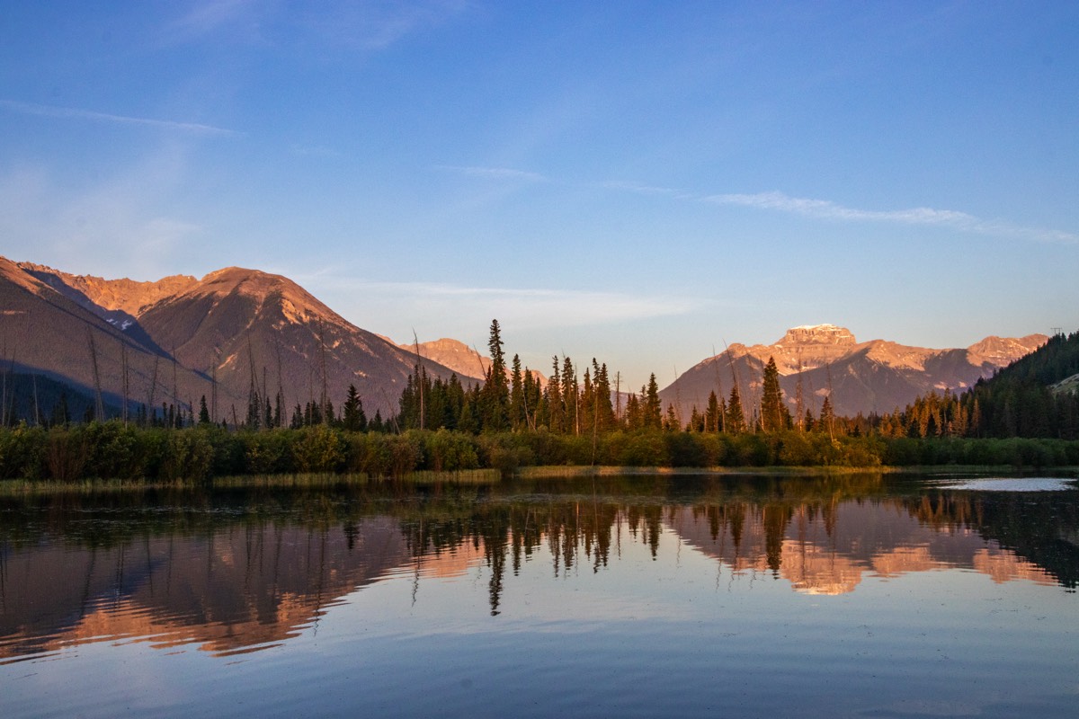 Sunrise on Vermillion Lakes, Banff