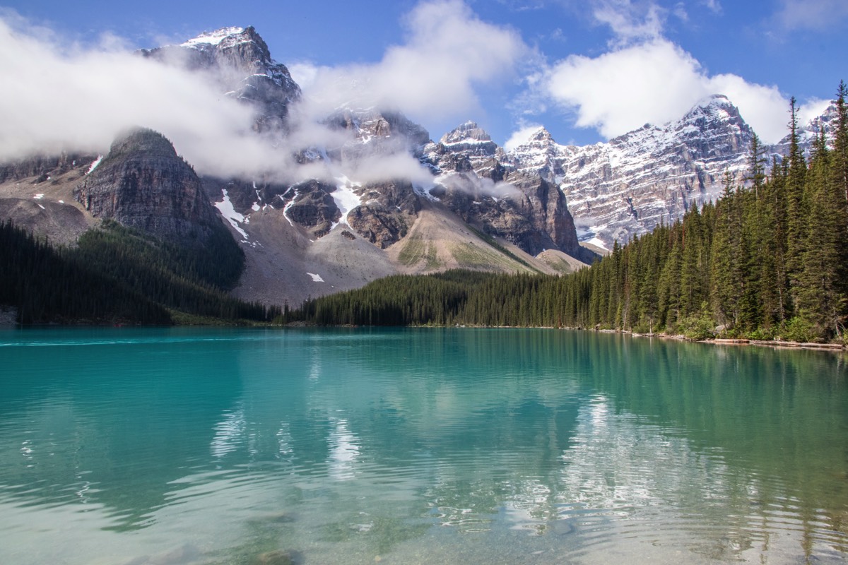Moraine Lake on a clearer morning