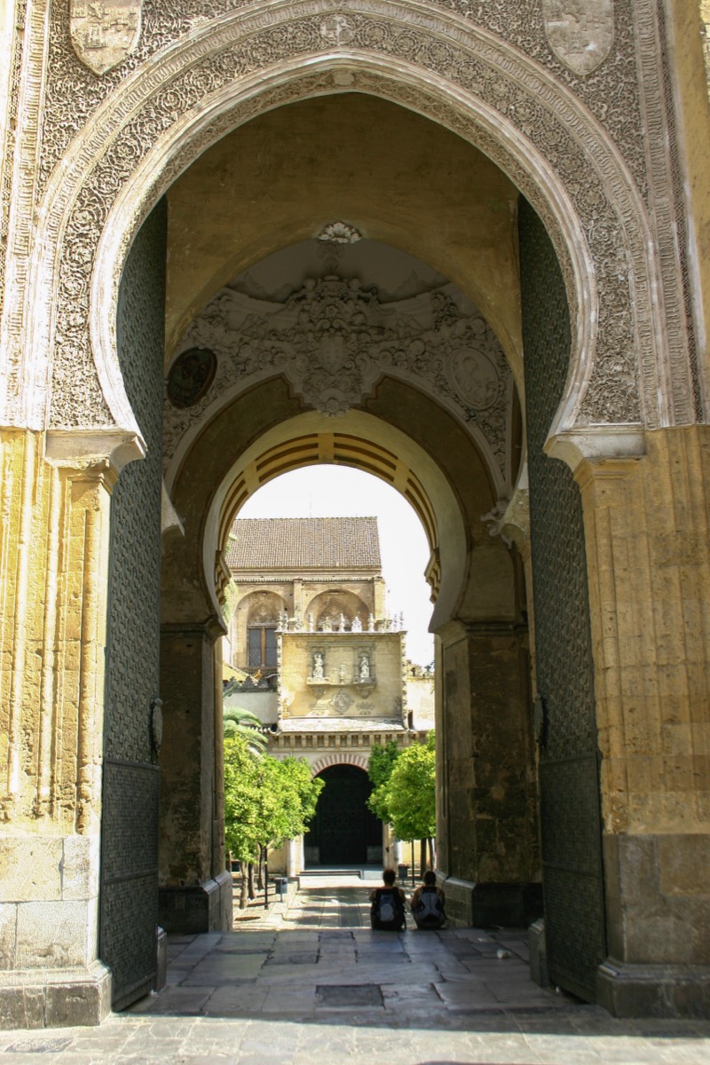 Cordoba - Portal view of the Patio de los Naranjos