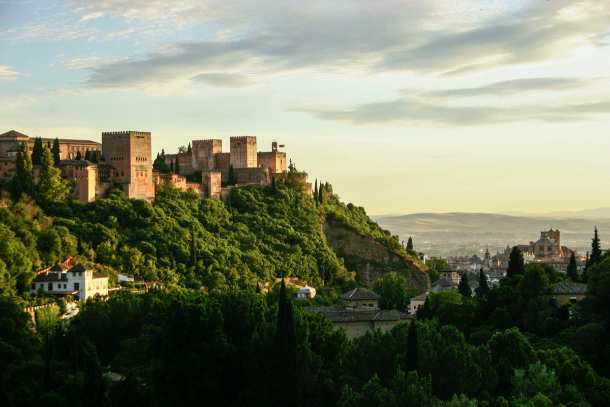 Granada - The Alhambra in the evening sun