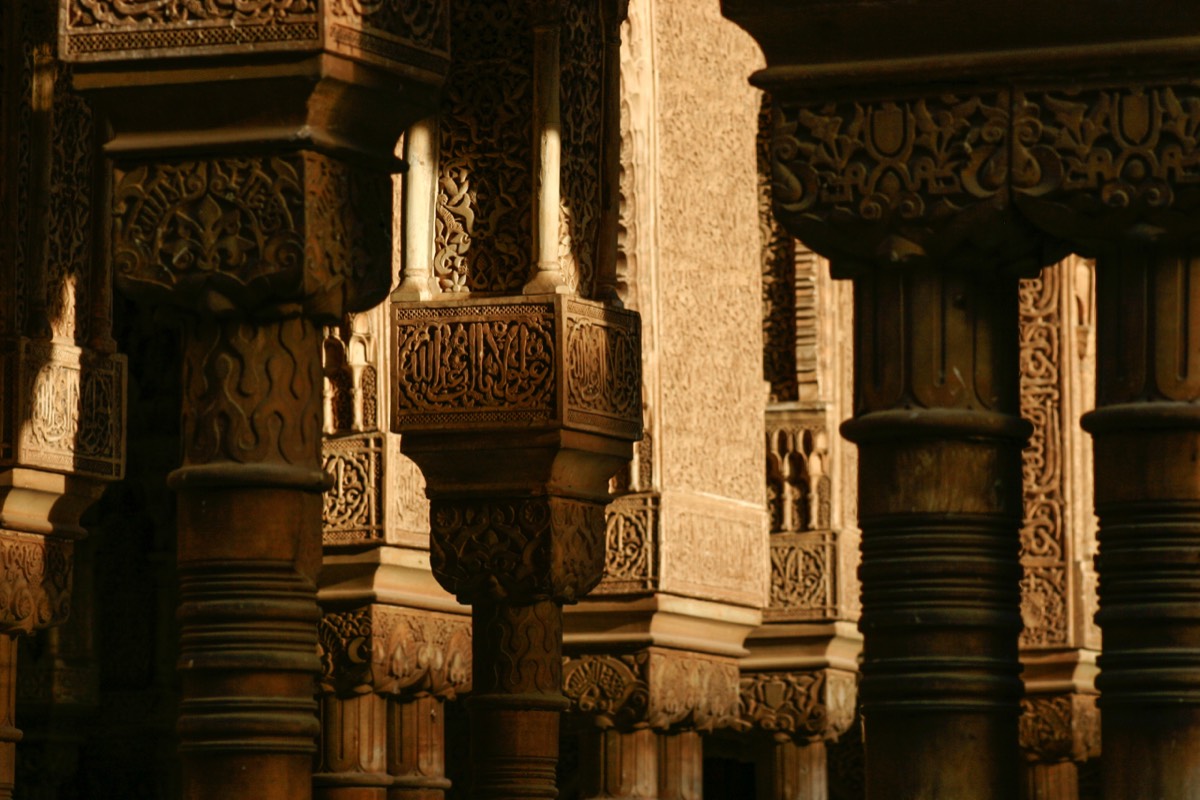 Granada - Alhambra - Columns in the evening light