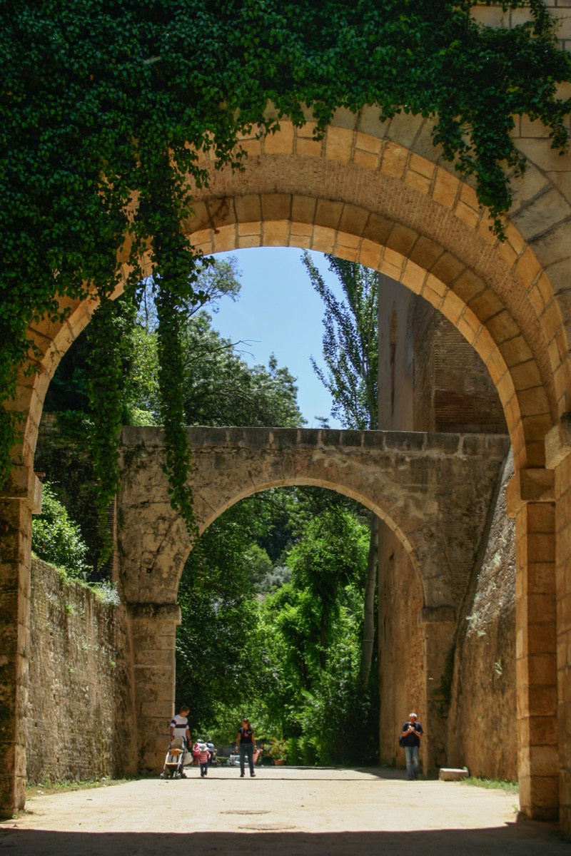 Granada - Passage between Generalife & Alhambra