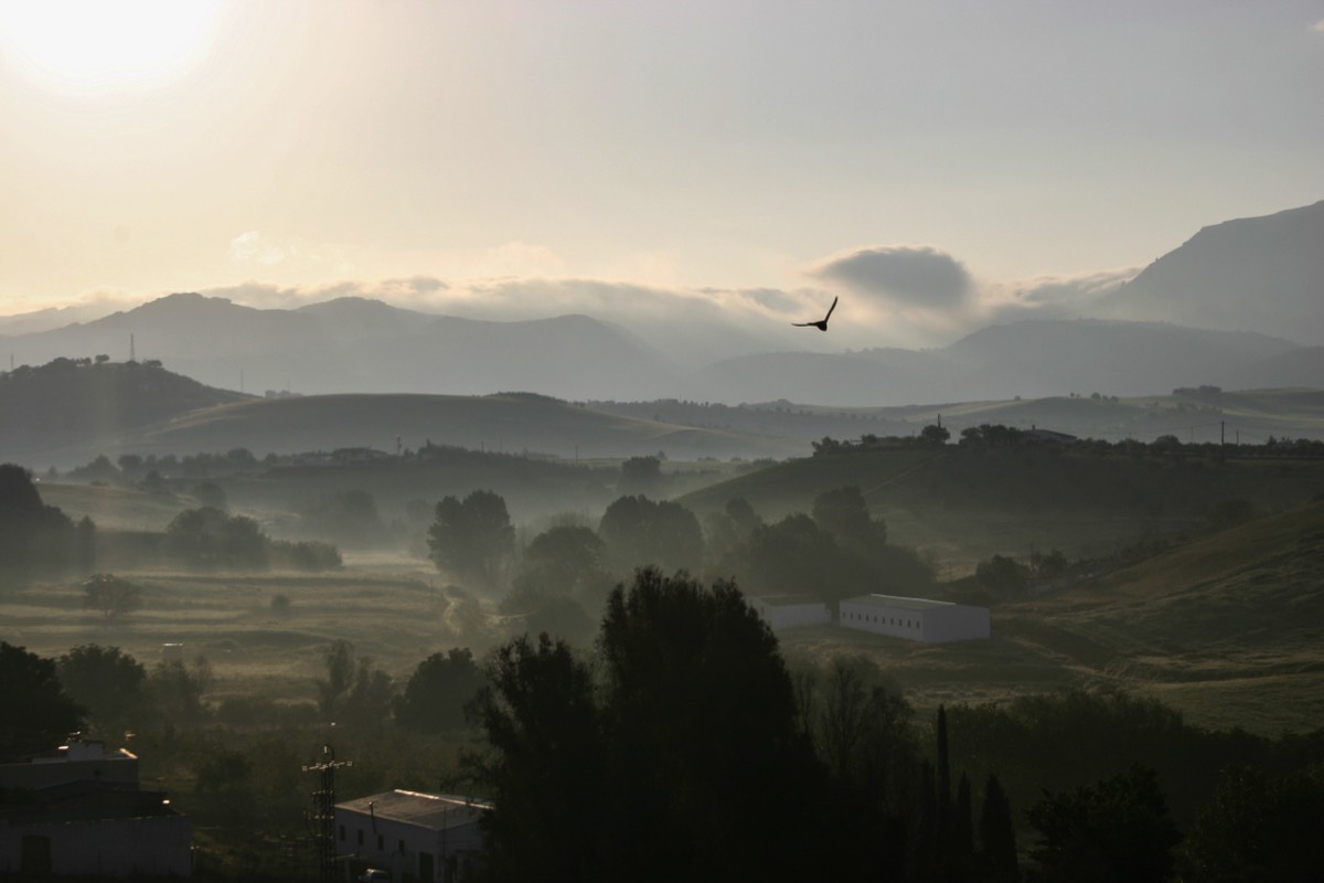 Ronda - Sunrise from our balcony
