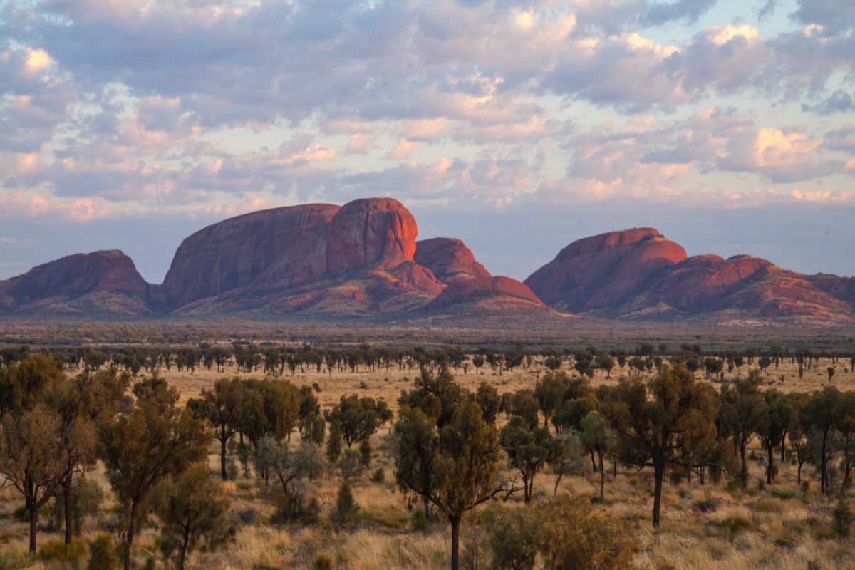 Sunrise on Kata Tjuta, can you see the turtle?