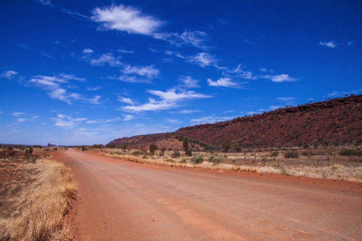 The dirt road goes on and on