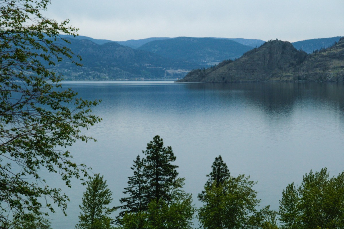 Okanagan Lake at dusk - between Kelowna & Penticton