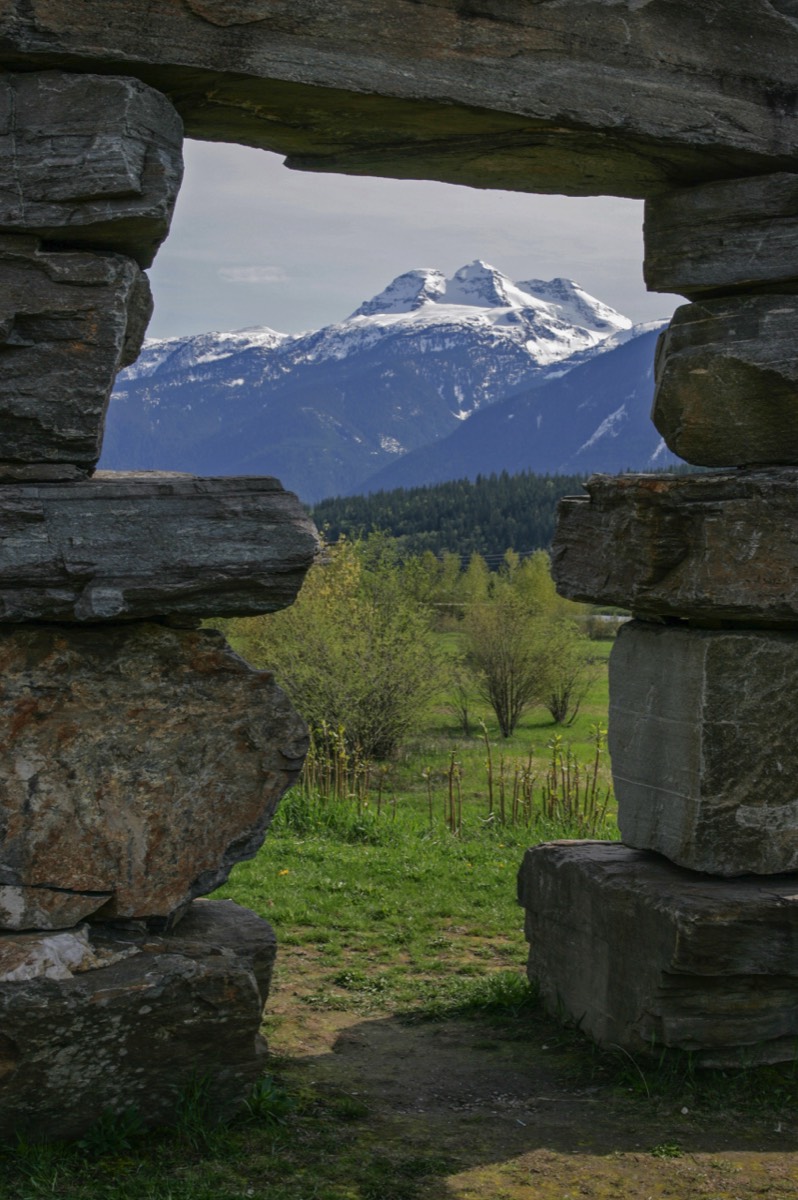 Memorial Arch in a Revelstoke park