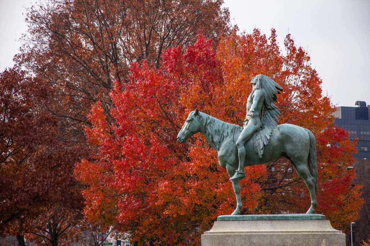 Guardian outside the MFA