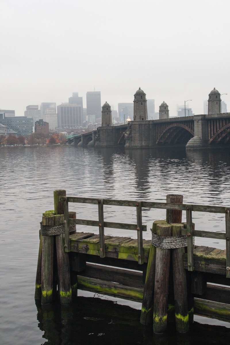 Misty view on Longfellow Bridge