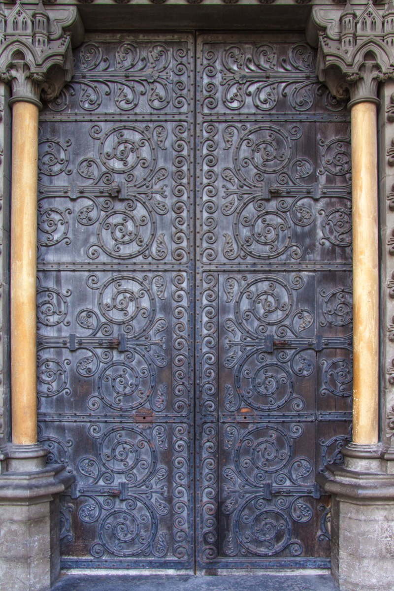 A closed door will do nicely as well