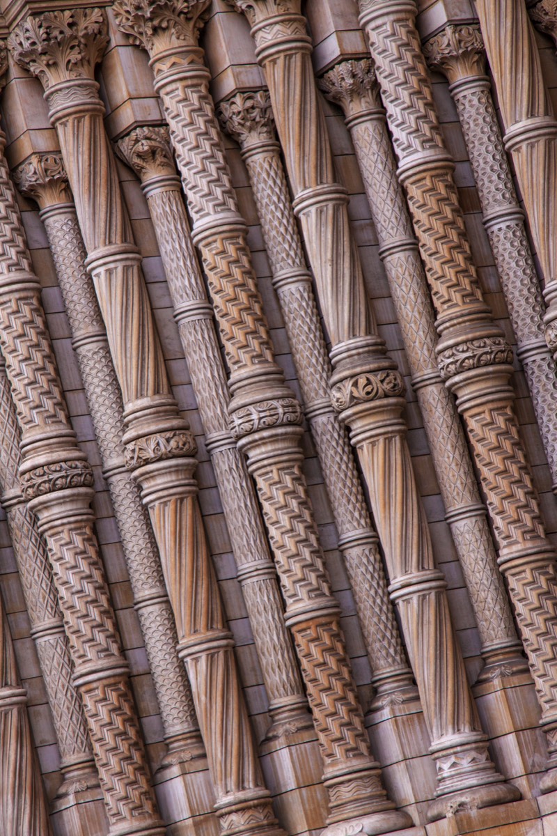 Pillars at the entrance of the NHM