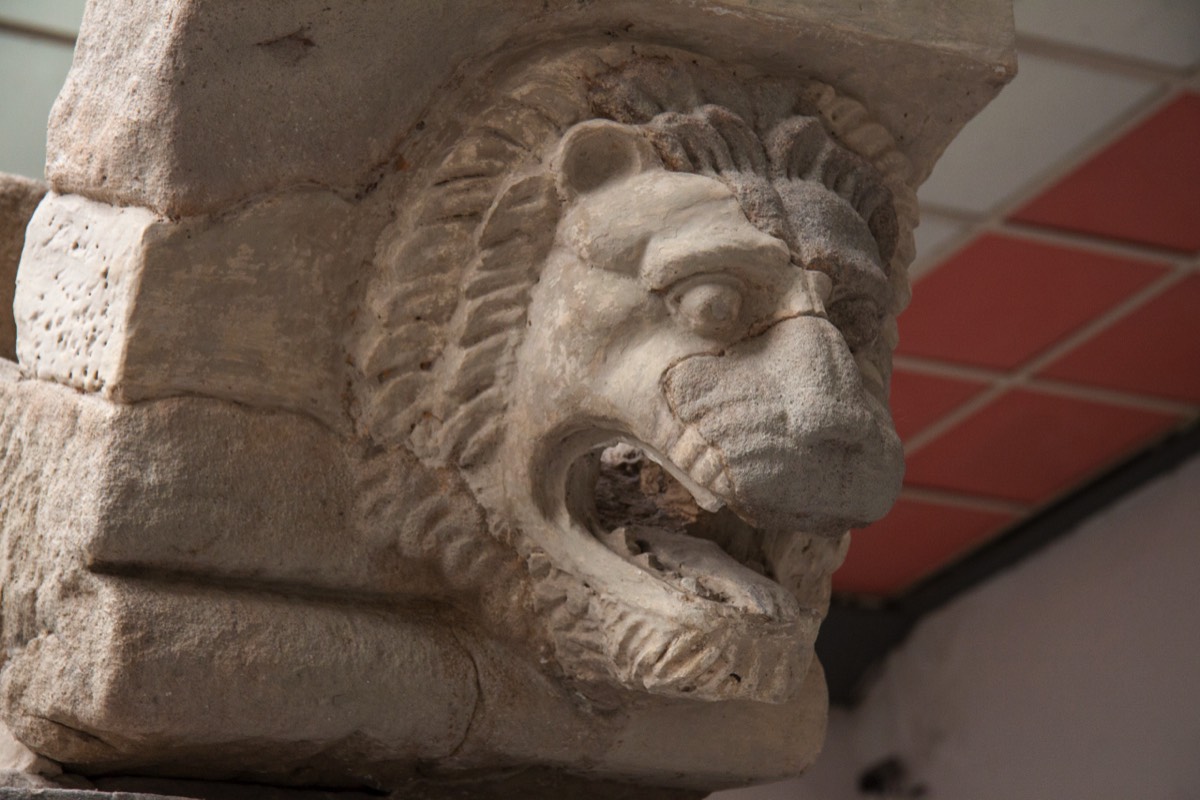 Paestum - waterspout in the museum