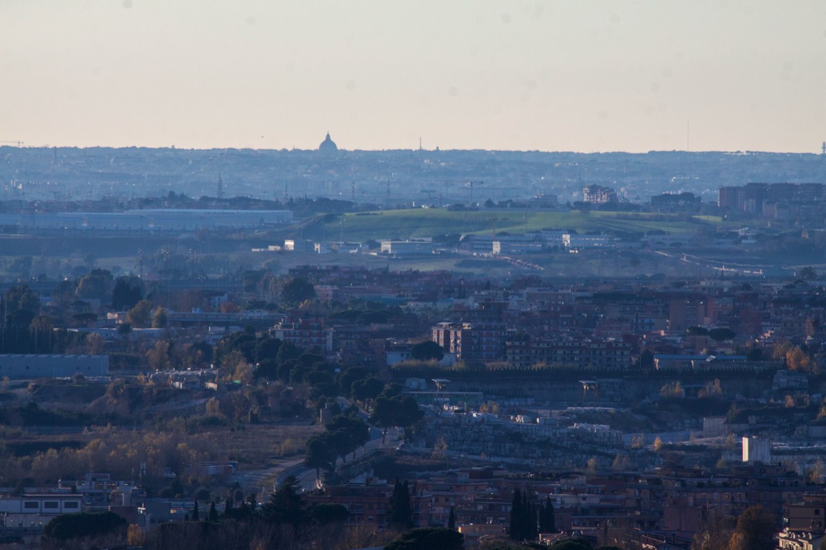 View on Rome & St Peter's Basilica from Villa d'Este