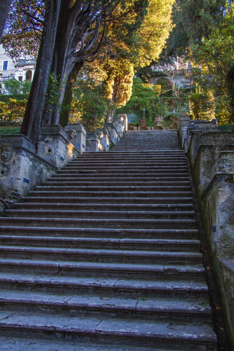Even the staircases have fountains at Villa d'Este