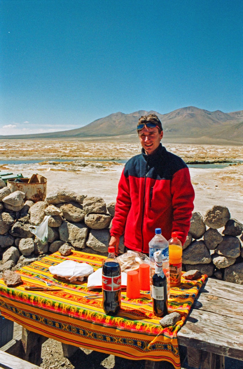 Picnic near the hot springs with our guide Fabrice