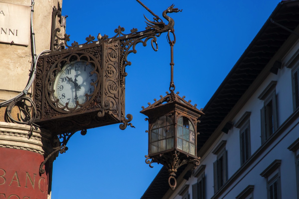 Old clock near the cathedral