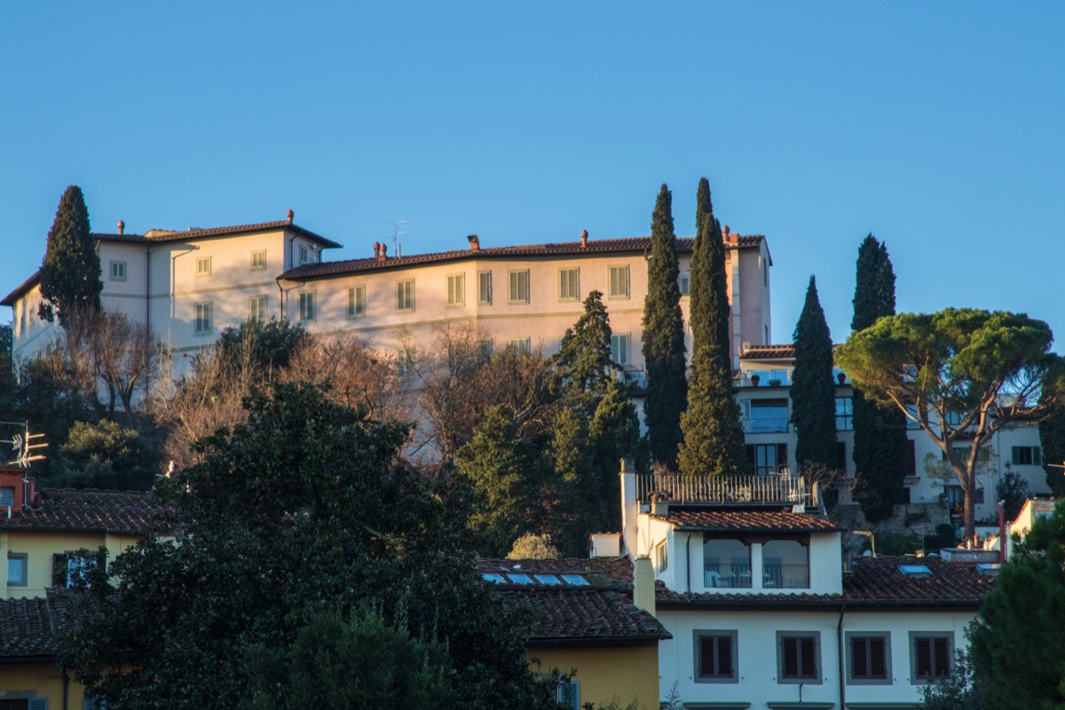 Italian architecture and trees