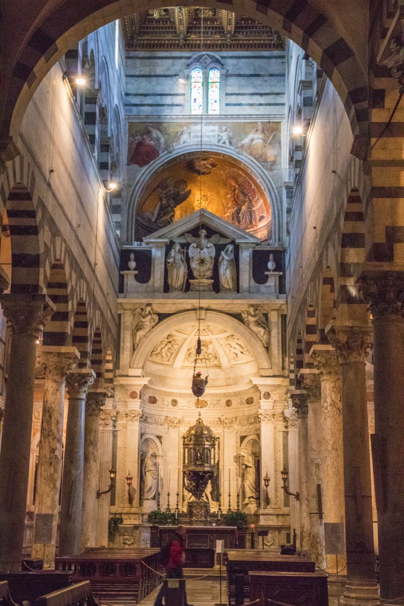 Inside the Pisa cathedral