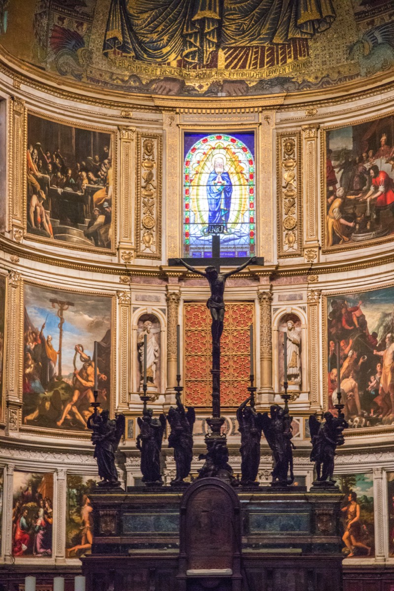 Inside the Pisa cathedral