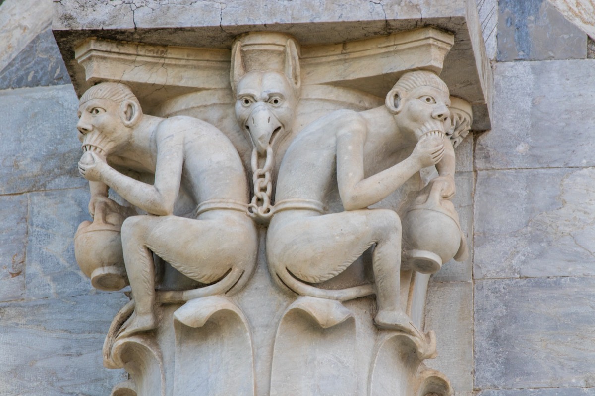 Detail of the tower of Pisa