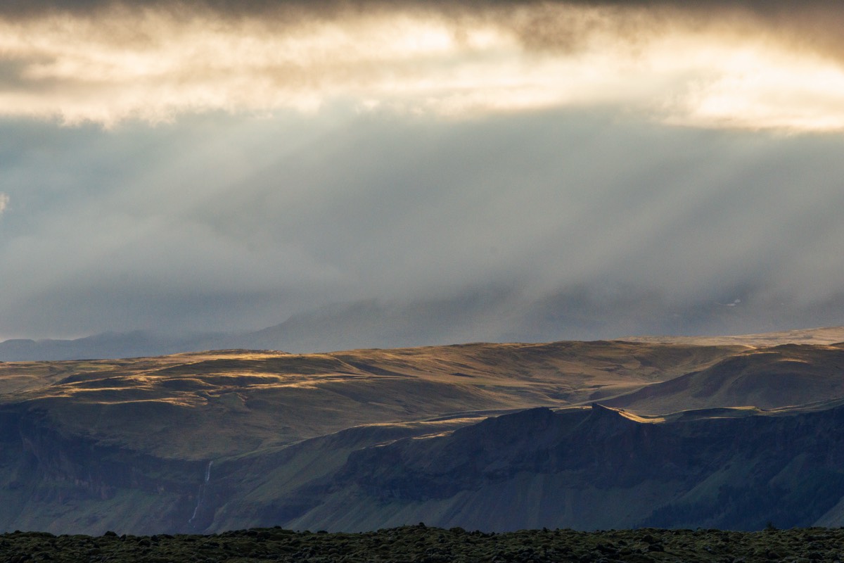 Sun stricken hills