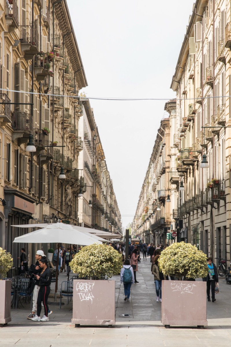 Decumanus maximus in modern Turin