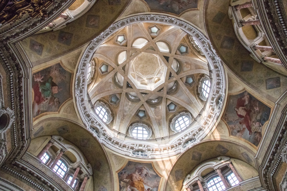 View towards the heavens in the church of San Lorenzo