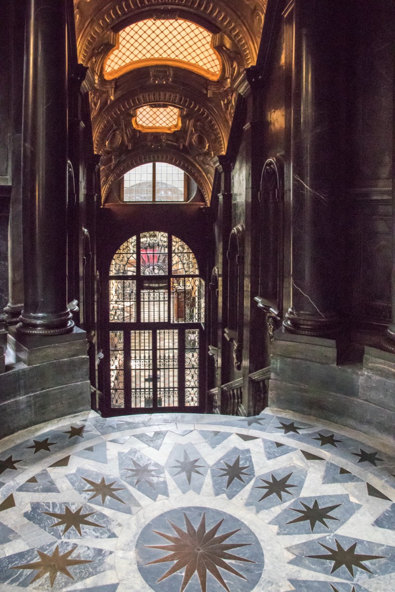 Stairway view in the Holy Shroud Chapel