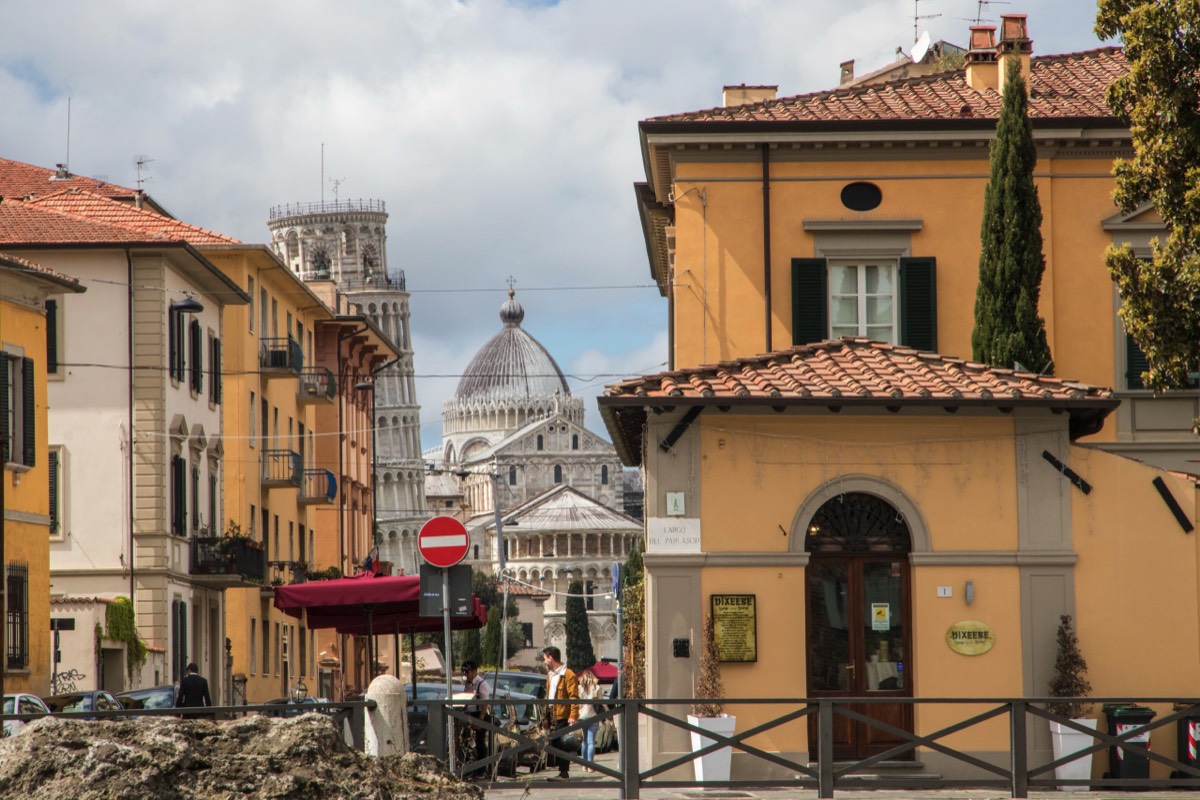 Slightly cluttered view of Pisa