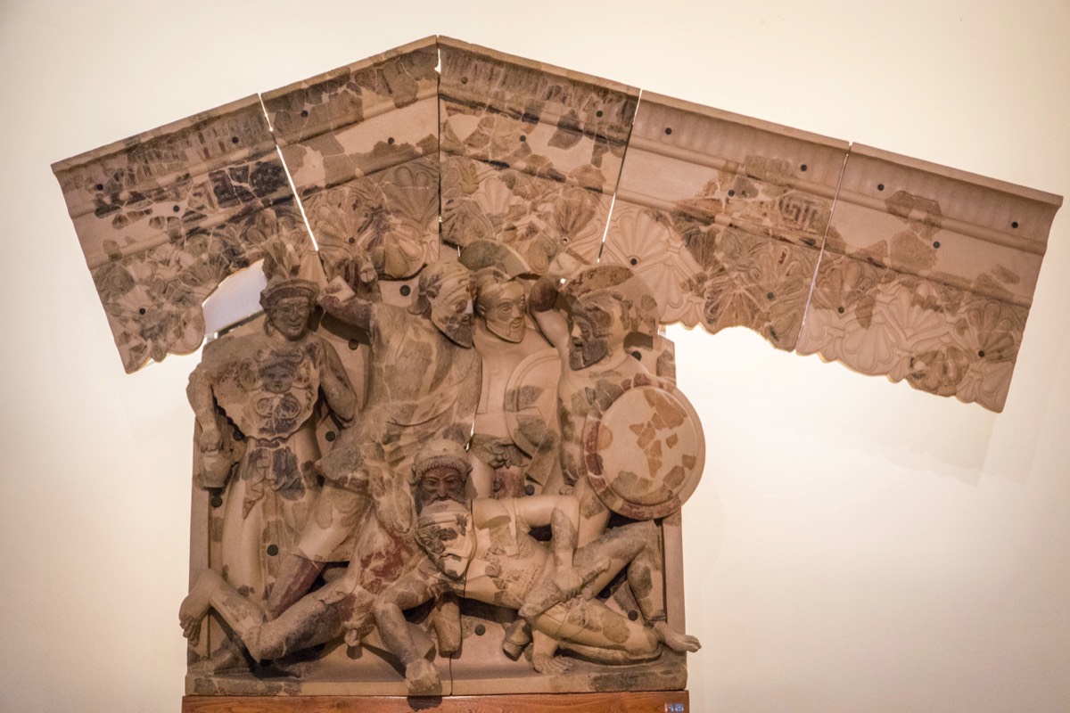 Scene from temple at Pyrgi