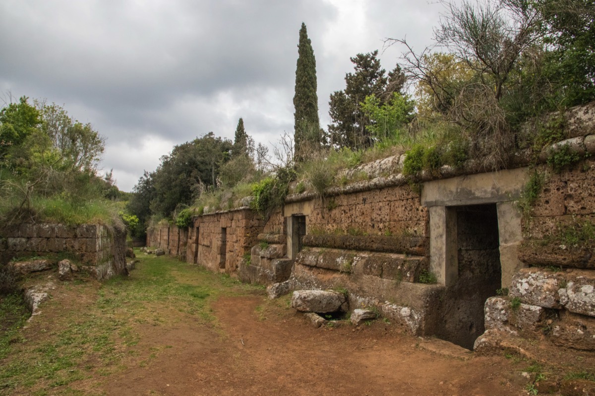 Wonderful site of Cerveteri - almost apartment buildings