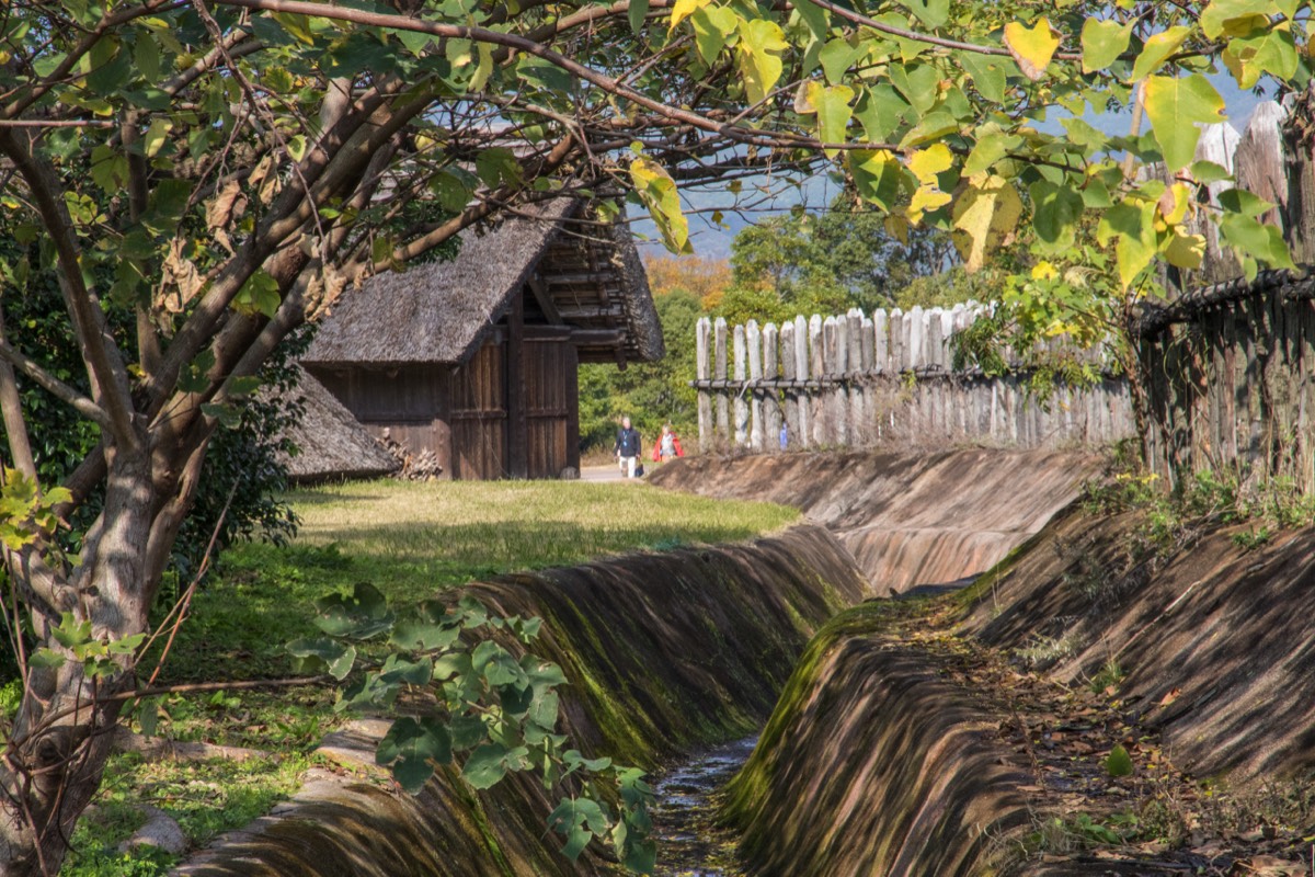 Not completely dry outer moat at Yoshinogari