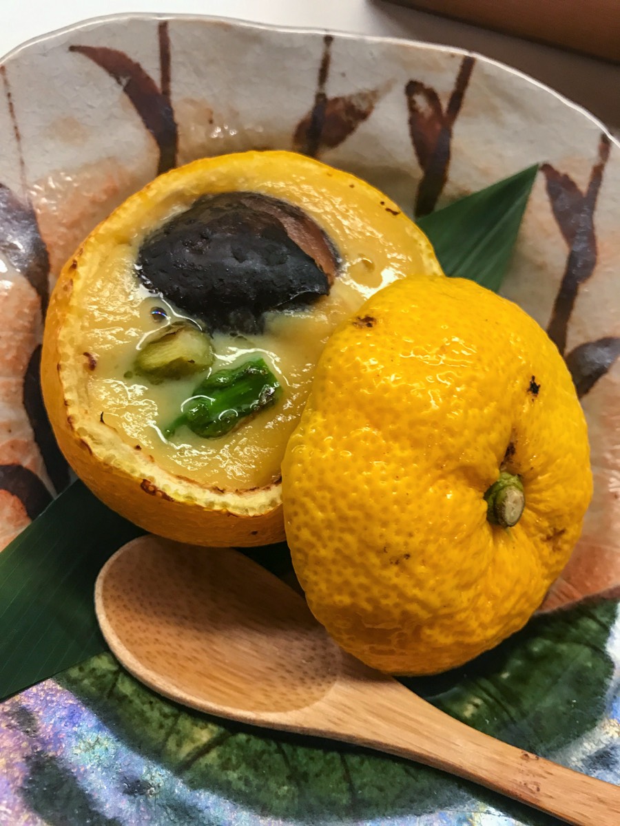 Wonderful dinner at Ganko restaurant - filled yuzu