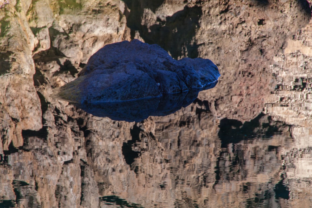 Stone with stony reflection