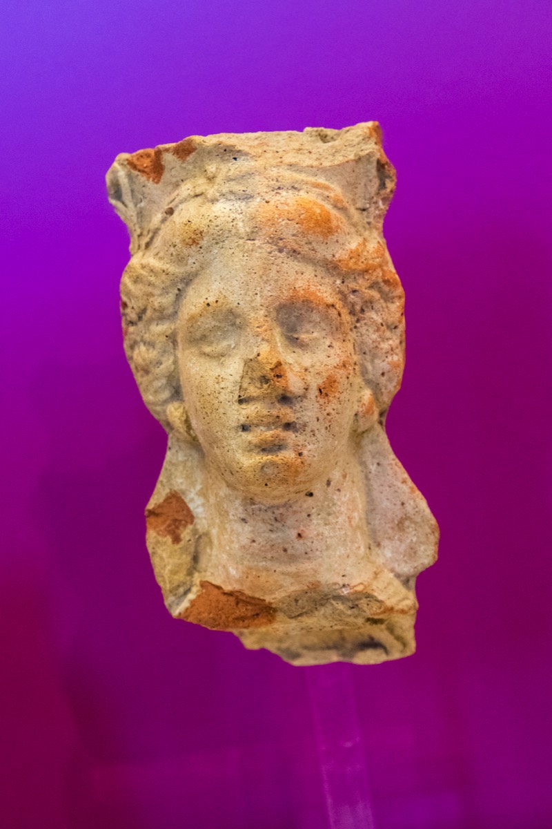 Terracotta head in the Lilybaeum museum at Marsala