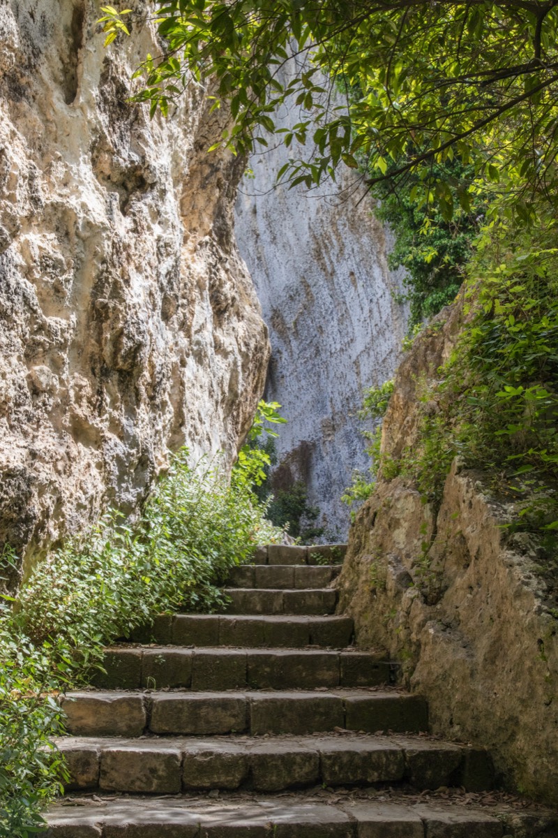 Stairs at Neapolis archeological park