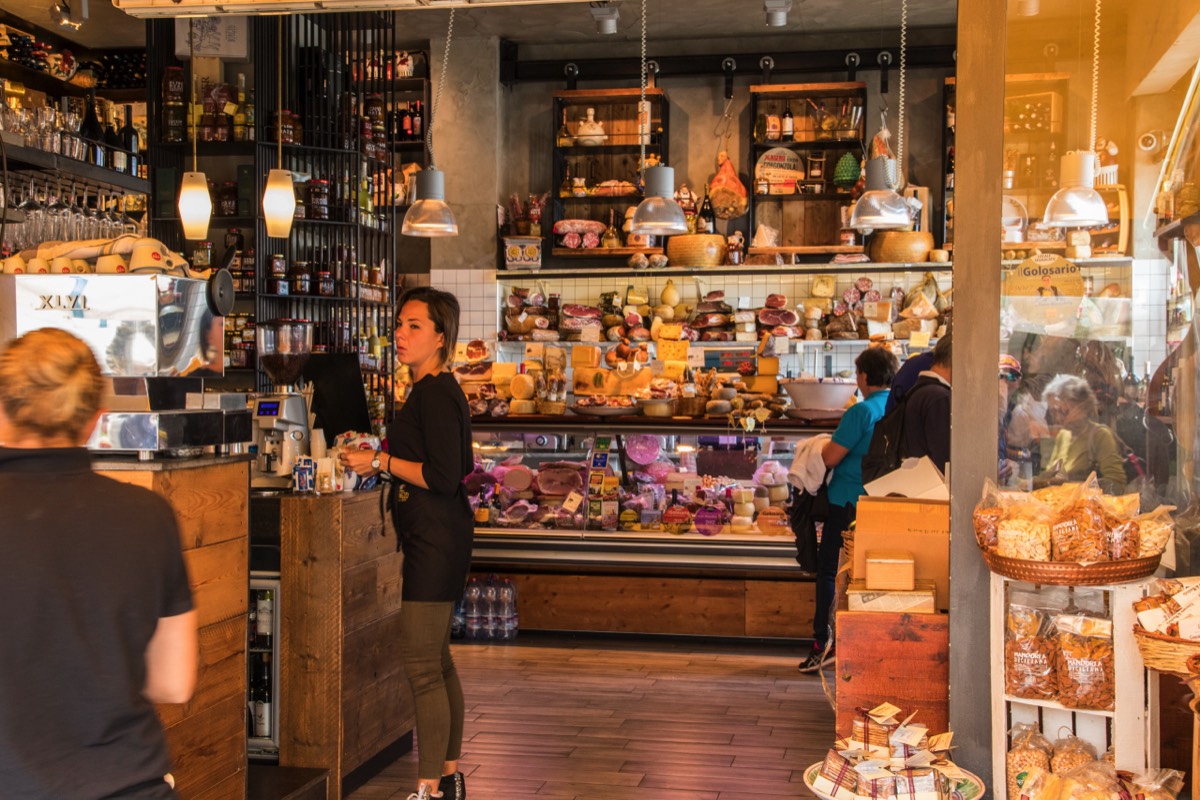 Inside a market shop