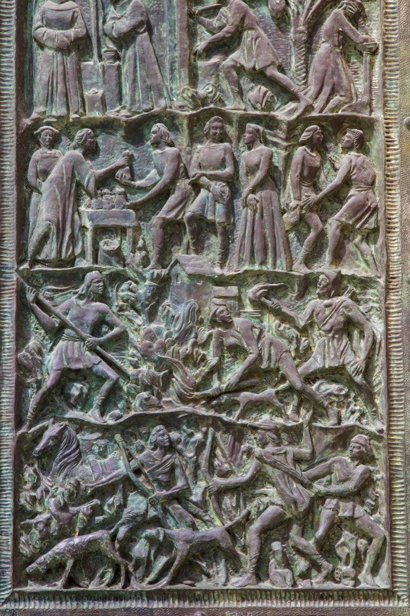 Detail of the Noto cathedral doors