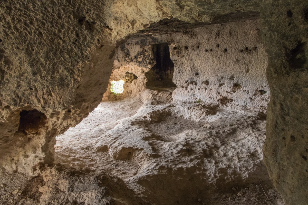 Burial rooms hewn in the rocks