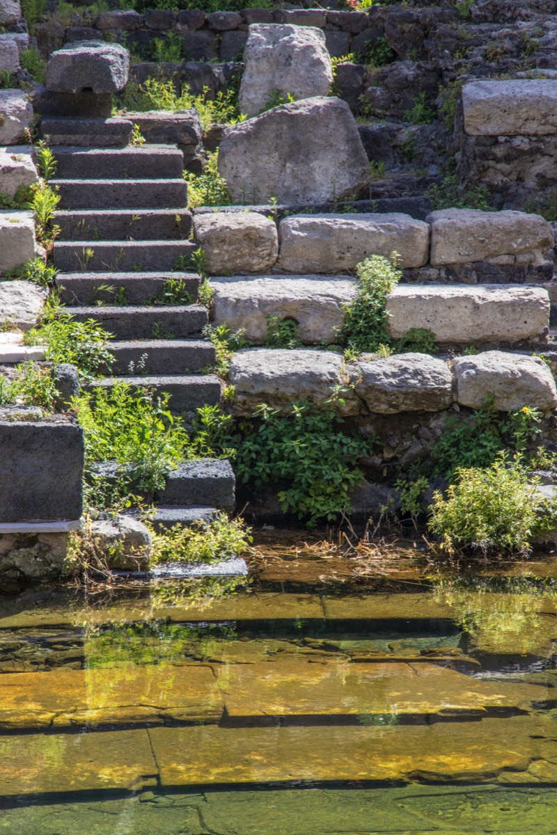 Water and steps at the amphitheatre