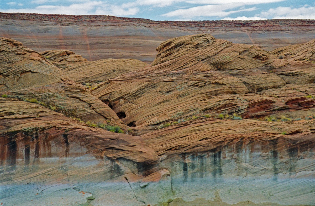 Layered rocks on Lake Powell